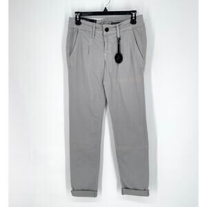 Black Orchid Denim NEW Gray Skinny Jeans *FLAW* Sz 27 Cuffed Pleated Stretch